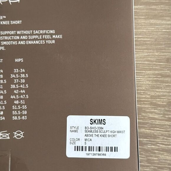 Skims Seamless Sculpt HIGH-WAISTED ABOVE THE KNEE SHORT Mica Small NWT in packag - Picture 6 of 6